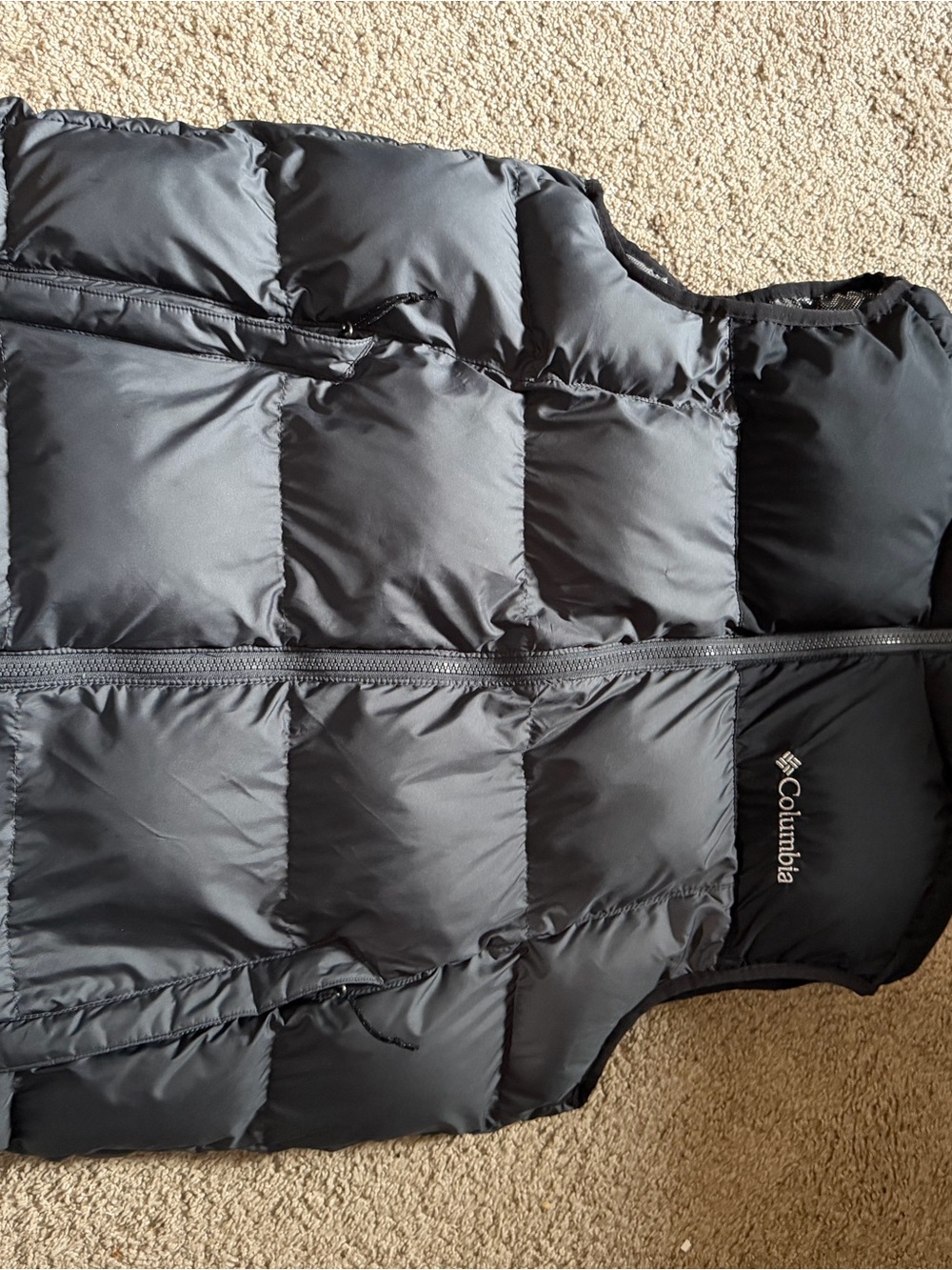 Columbia Black Quilted Down Vest
